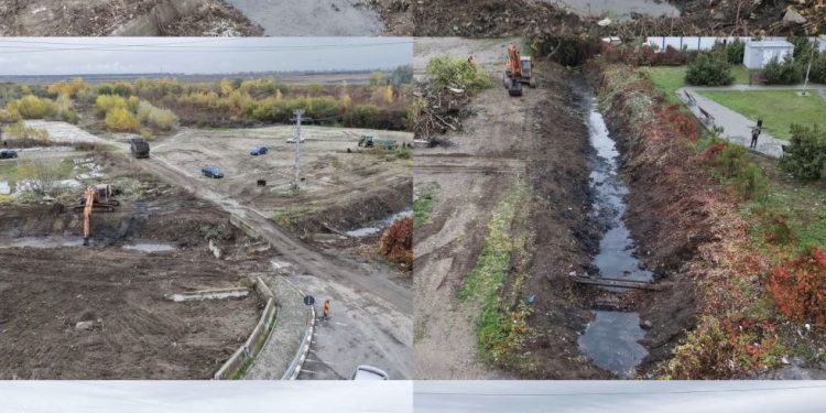 Primarul Laurențiu Costache a dispus decolmatarea Canalului Baiului din Titu, în zona Barierei