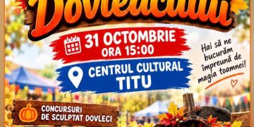 Festivalul Dovleacului, sâmbătă la Centrul Cultural Titu: muzică, jocuri și concurs de sculptat dovleci