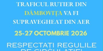Poliția Rutieră Dâmbovița, controale din aer și de la sol pentru creșterea siguranței în trafic