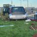Accident rutier în Târgoviște: un autoturism a ajuns pe sensul giratoriu, iar un pasager a fost rănit