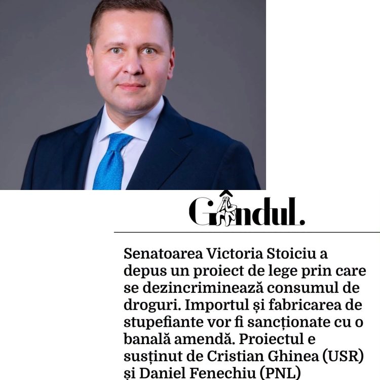 „CU DROGURILE NU NEGOCIEM!” Corneliu Ștefan, poziție fermă împotriva dezincriminării consumului